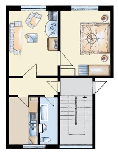 Etagenwohnung Drei Gleichen - 2 Zimmer, 47 m&sup2;, 320&euro; | Angebot:25972442