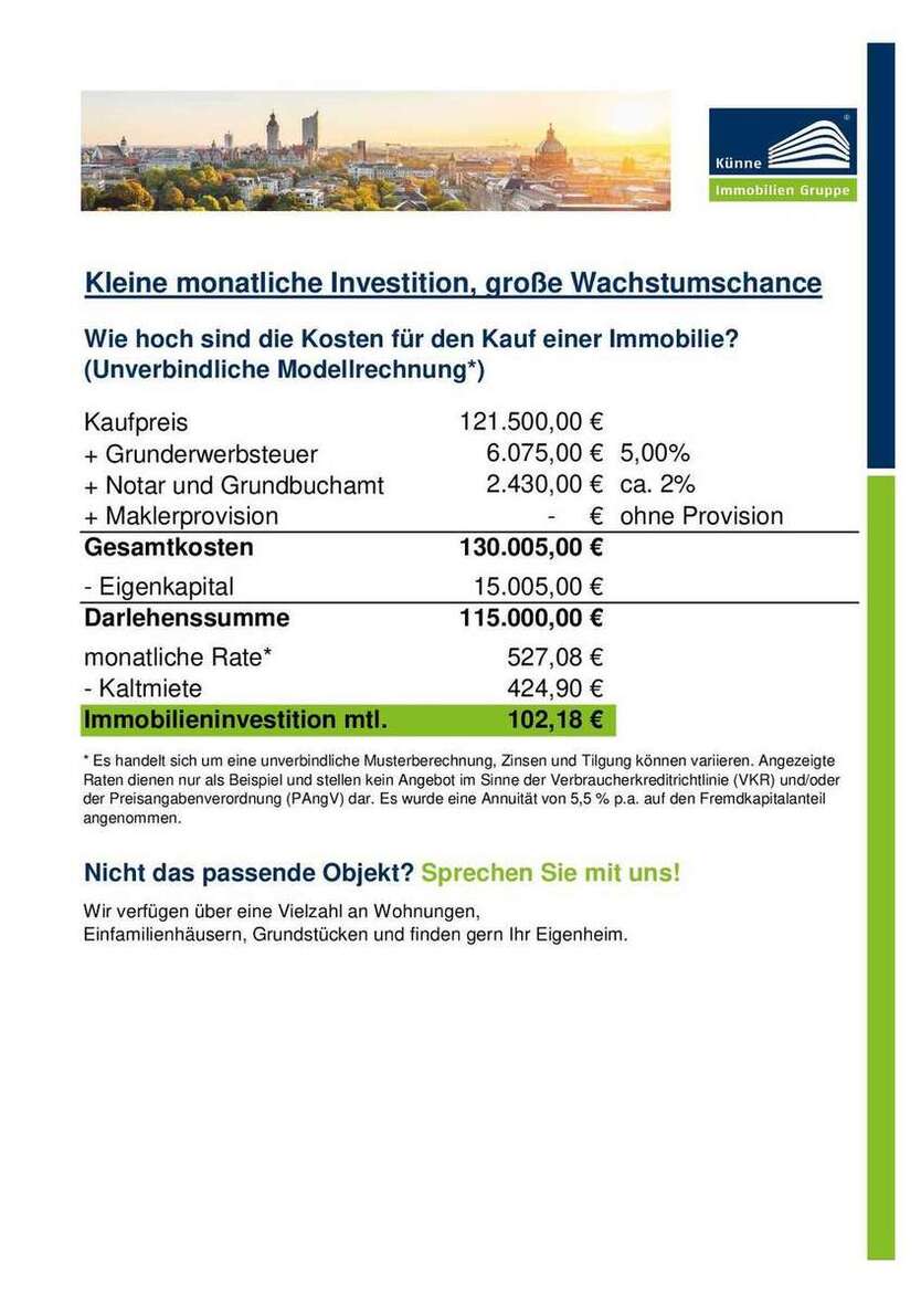 - Provisionsfrei- Fast 5 % Rendite möglich ! 2-Zi.-Wohnung mit Wintergarten im Herzen von Erfurt! 2 zimmer