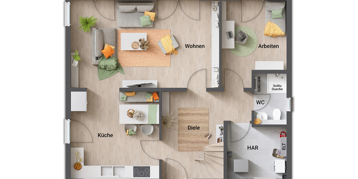 Schick und gradlinig - die perfekte Form zum stadtnahen Wohnen in Büßleben 5 zimmer