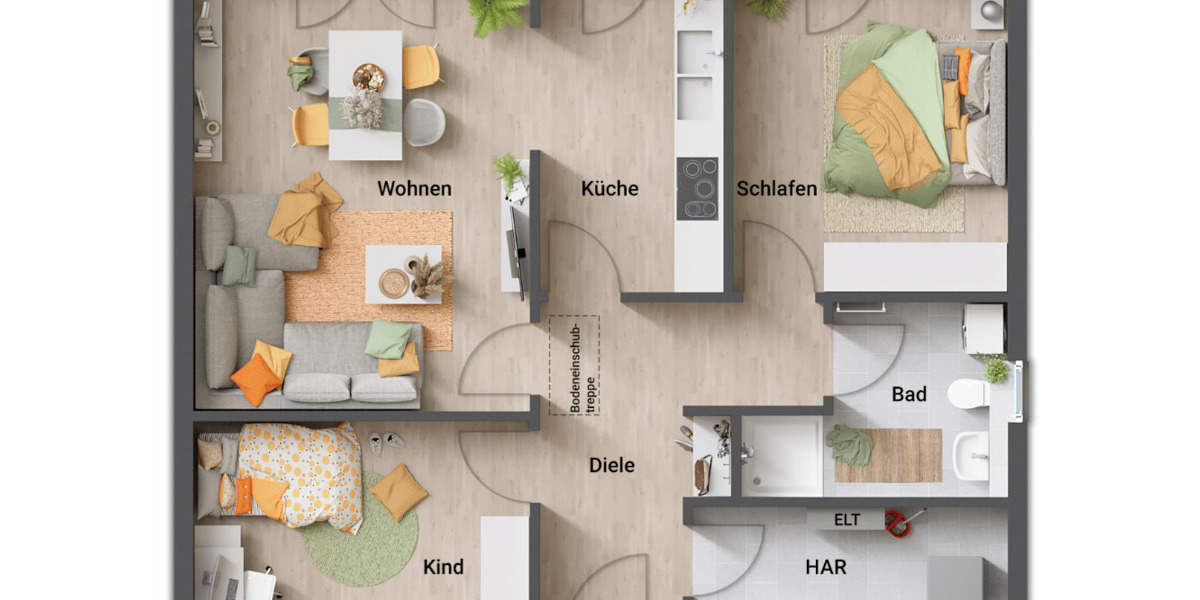 Bungalow Schwabhausen - 3 Zimmer, 77 m&sup2;, 303.950&euro; | Angebot:25866265