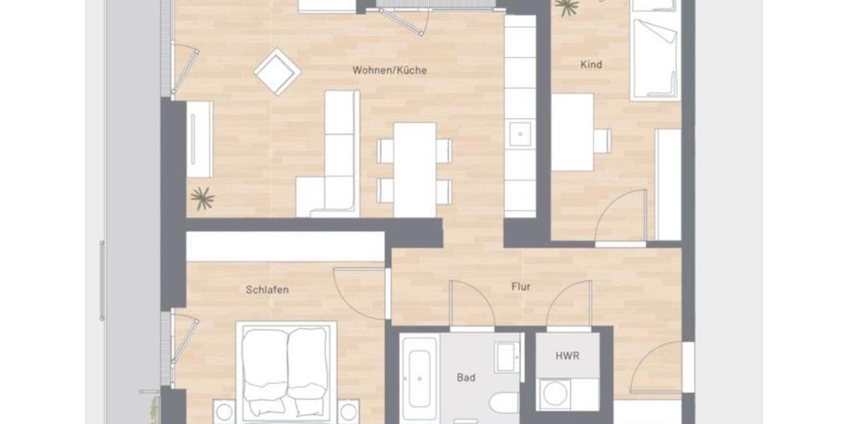 Etagenwohnung Erfurt - 3 Zimmer, 87 m&sup2;, 1.548&euro; | Angebot:26652545