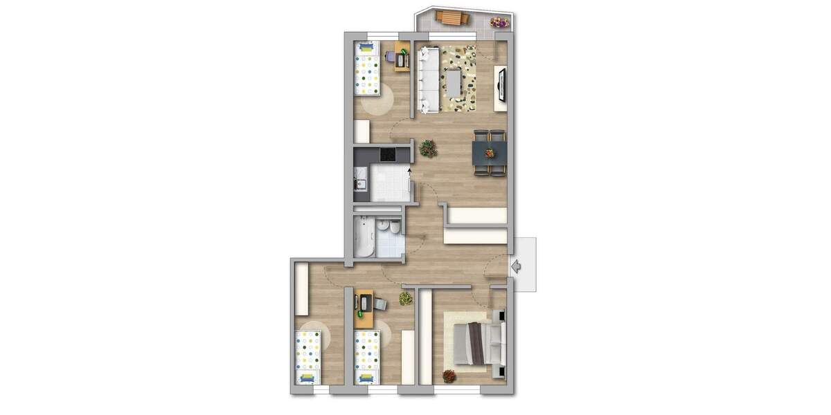 Etagenwohnung Gotha Gotha West - 5 Zimmer, 81 m&sup2;, 495&euro; | Angebot:25863368