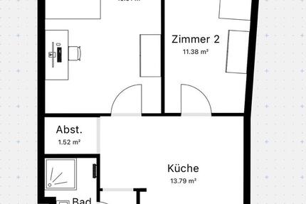 Wohnung Erfurt Johannesvorstadt - 2 Zimmer, 49 m&sup2;, 449&euro; | Angebot:26309466